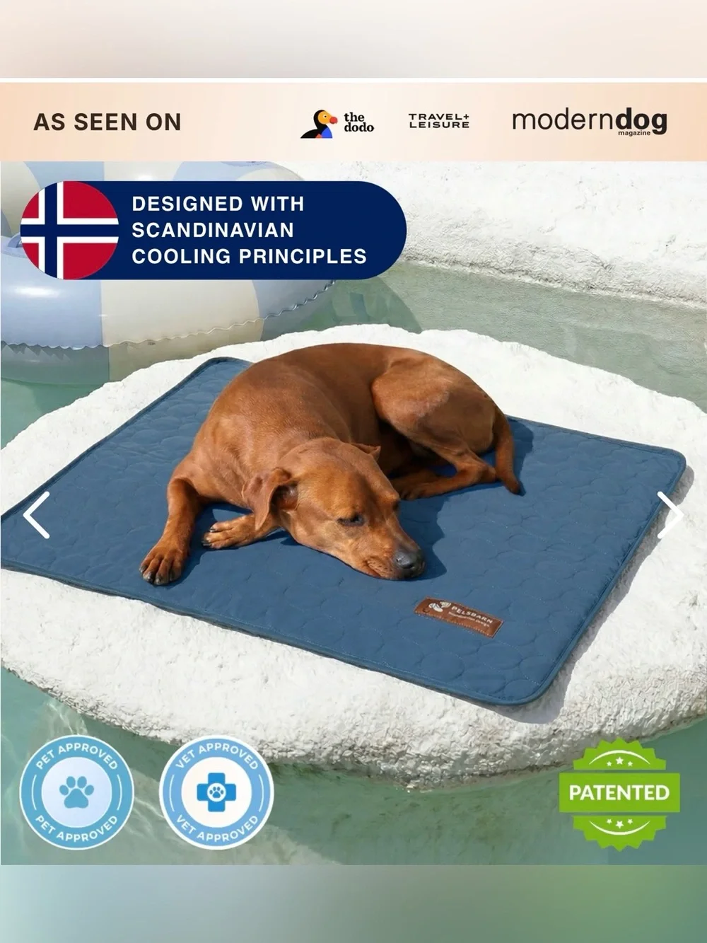 NWOT Pelsbarn Blue Cooling Dog Mat - Size Small